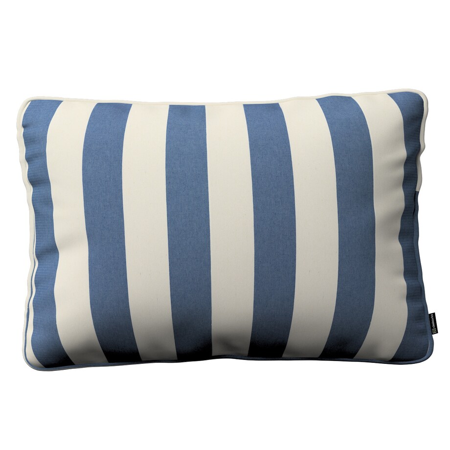 Dekoria Poszewka Gabi na poduszkę prostokątna 60x40 niebiesko-białe pionowe pasy (5,5cm)