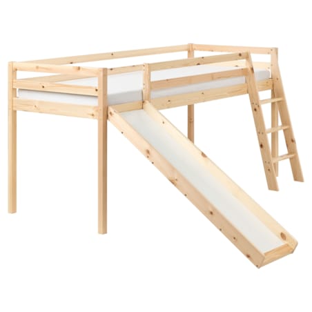 Łóżko na antresoli Drewno sosnowe STAPLE 90 x 200 cm Jasnobrązowy