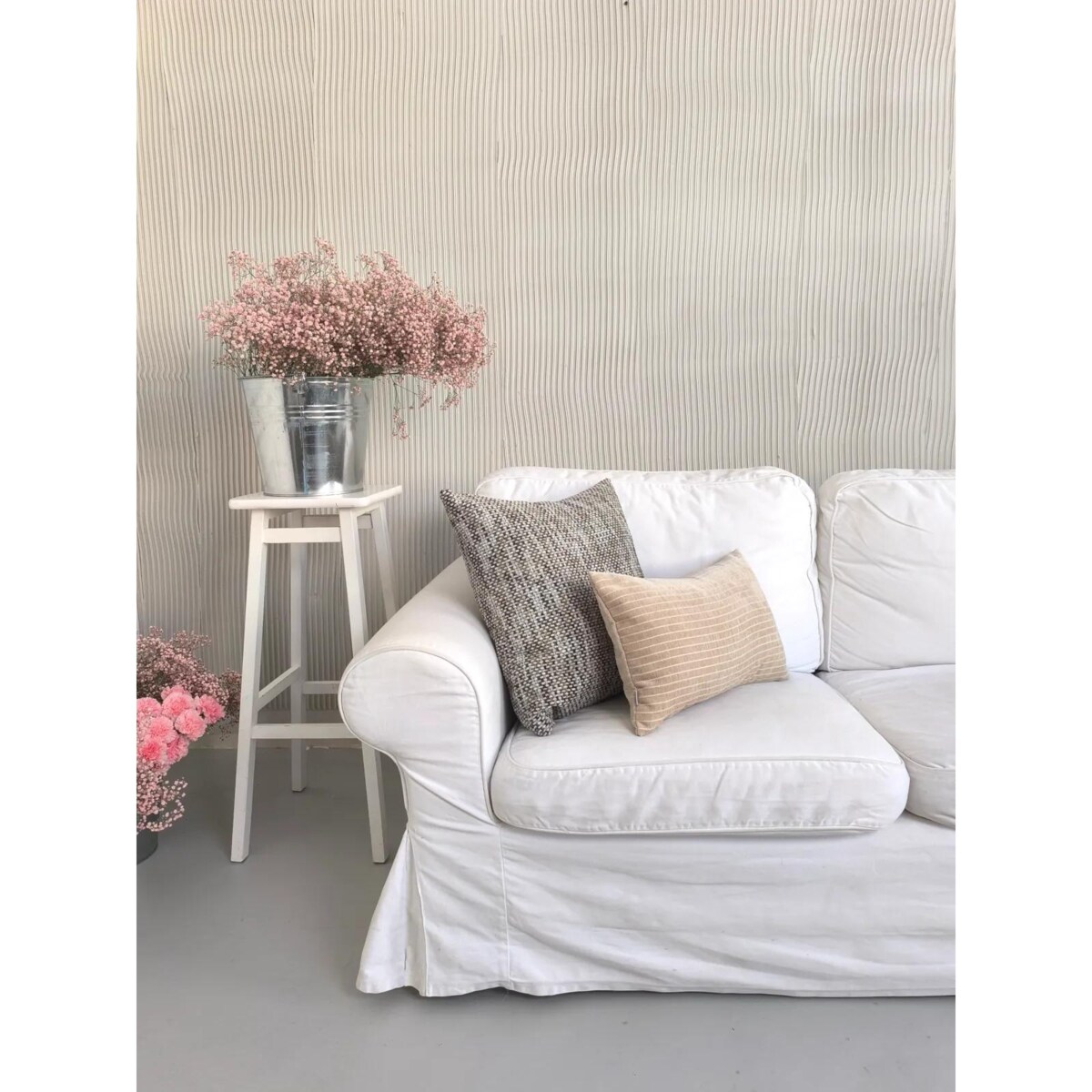 Szaro-Beżowa Poduszka Dekoracyjna Stella 50x50 - melanż