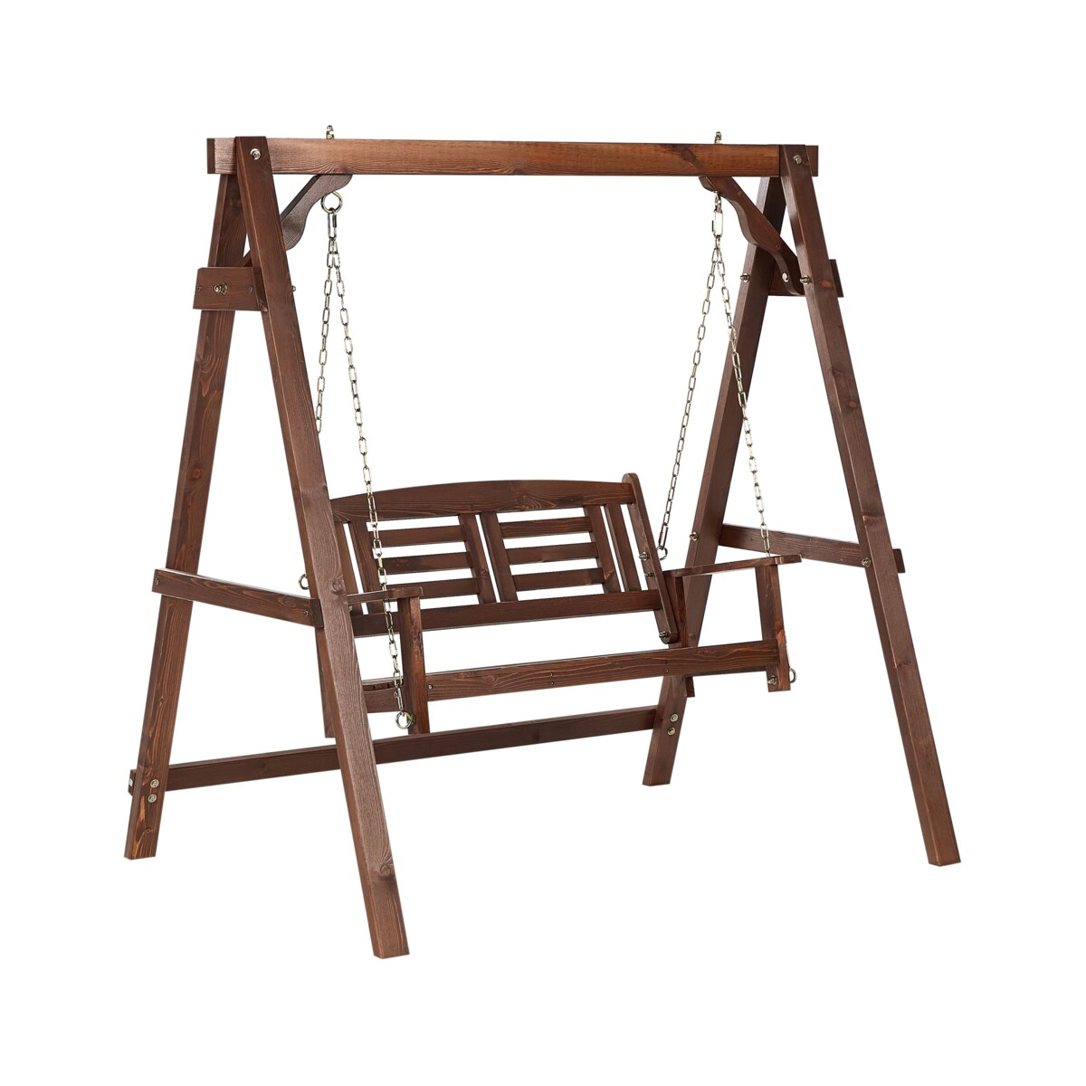 Huśtawka ogrodowa NERITO Drewno Ciemne drewno