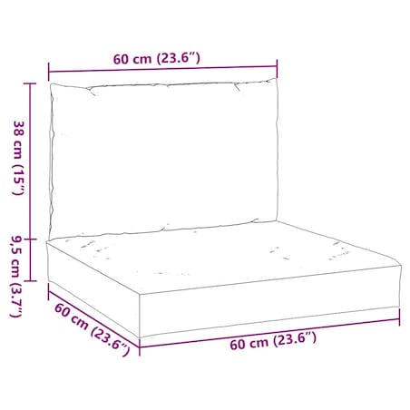 vidaXL Poduszki na palety, 2 szt., czarne, tkanina Oxford
