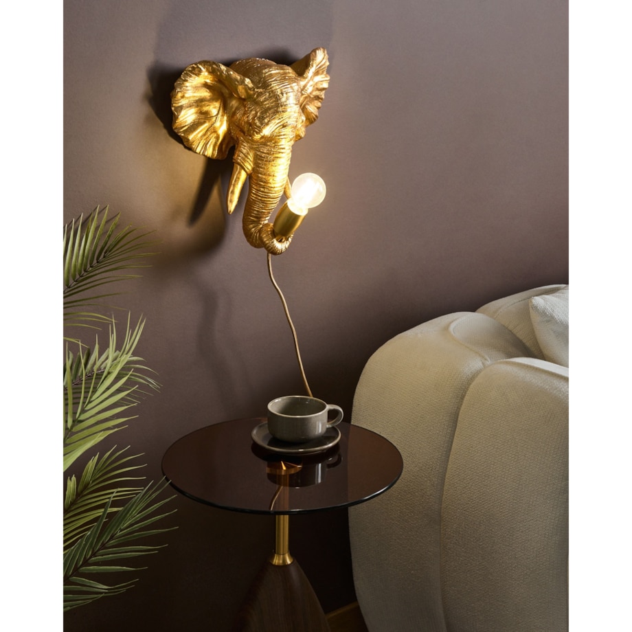 Słoń Lampa ścienna ELEPHANTI Złoty