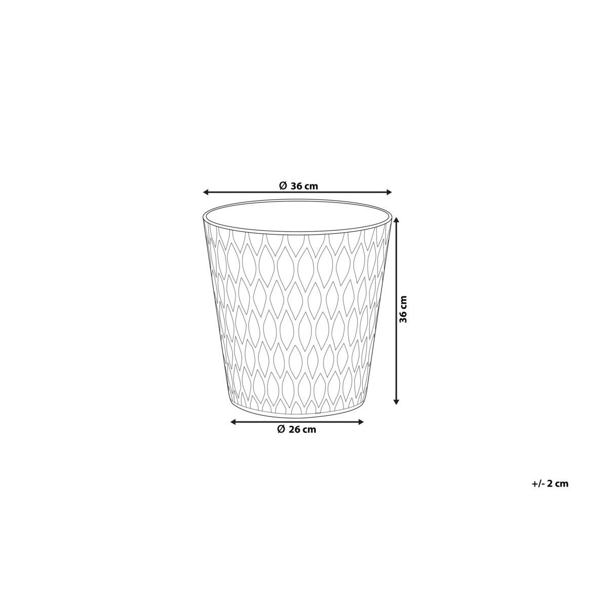 Doniczka ⌀ 35 cm ciemnoszara LAVRIO
