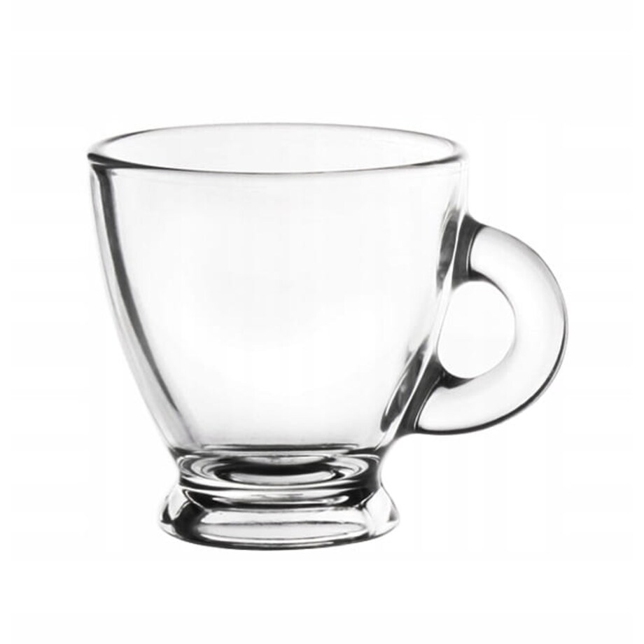 Filiżanka do Kawy Espresso Herbaty 85 ml z Uchwytem Szklana Bezbarwna