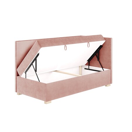 Mesonica Łóżko Flexi, różowe, 90x200, Prawostronne