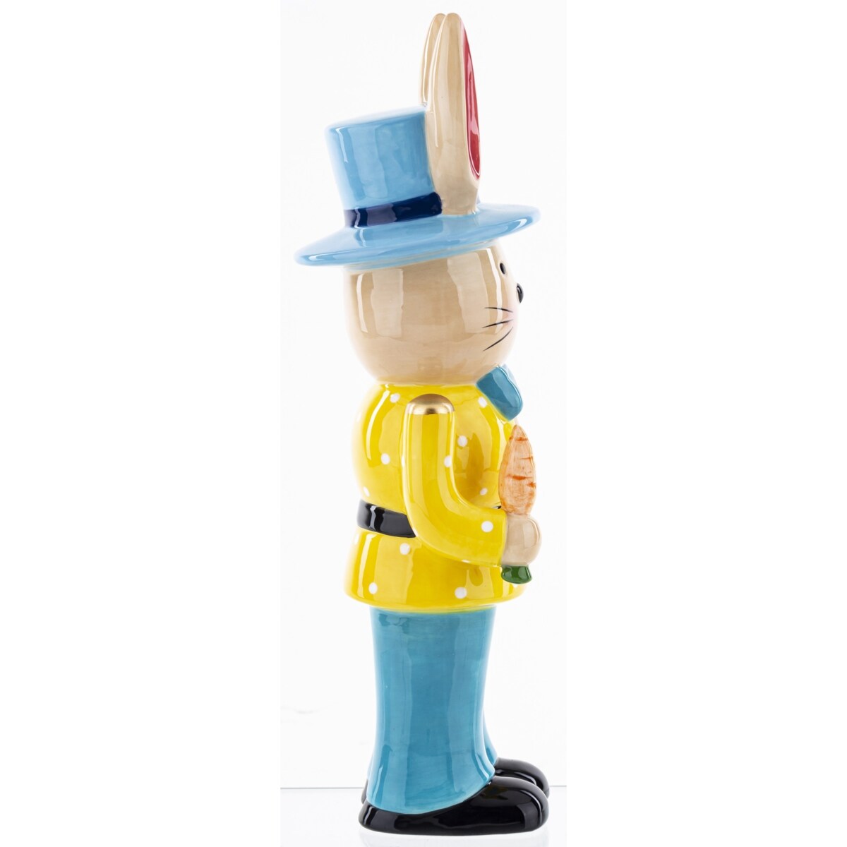 Dekoracja - figurka kolorowego królika 33x11,5x10 cm ORECCHIO