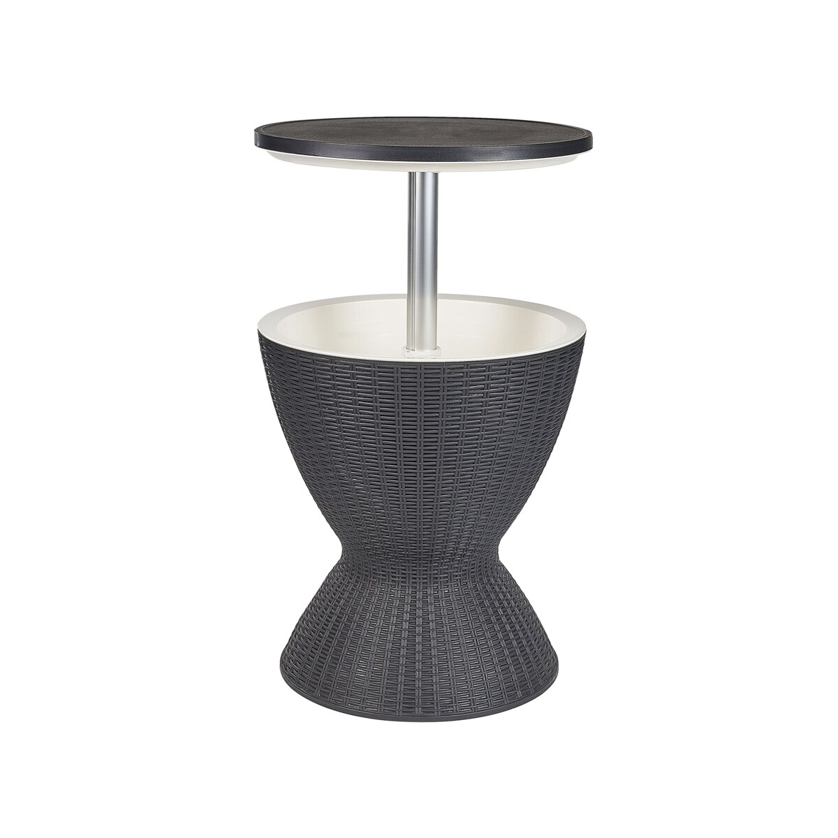 Okrągły stolik/ barek ogrodowy z funkcją chłodzenia 48 cm czarny AISA