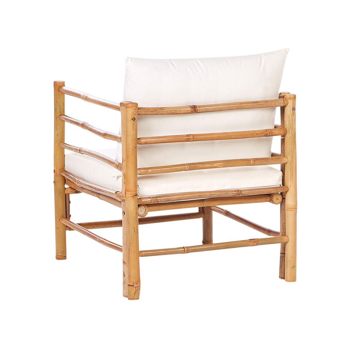 Zestaw ogrodowy ze stolikiem dla 5 osób CERRETO Drewno bambusowe Złamana biel