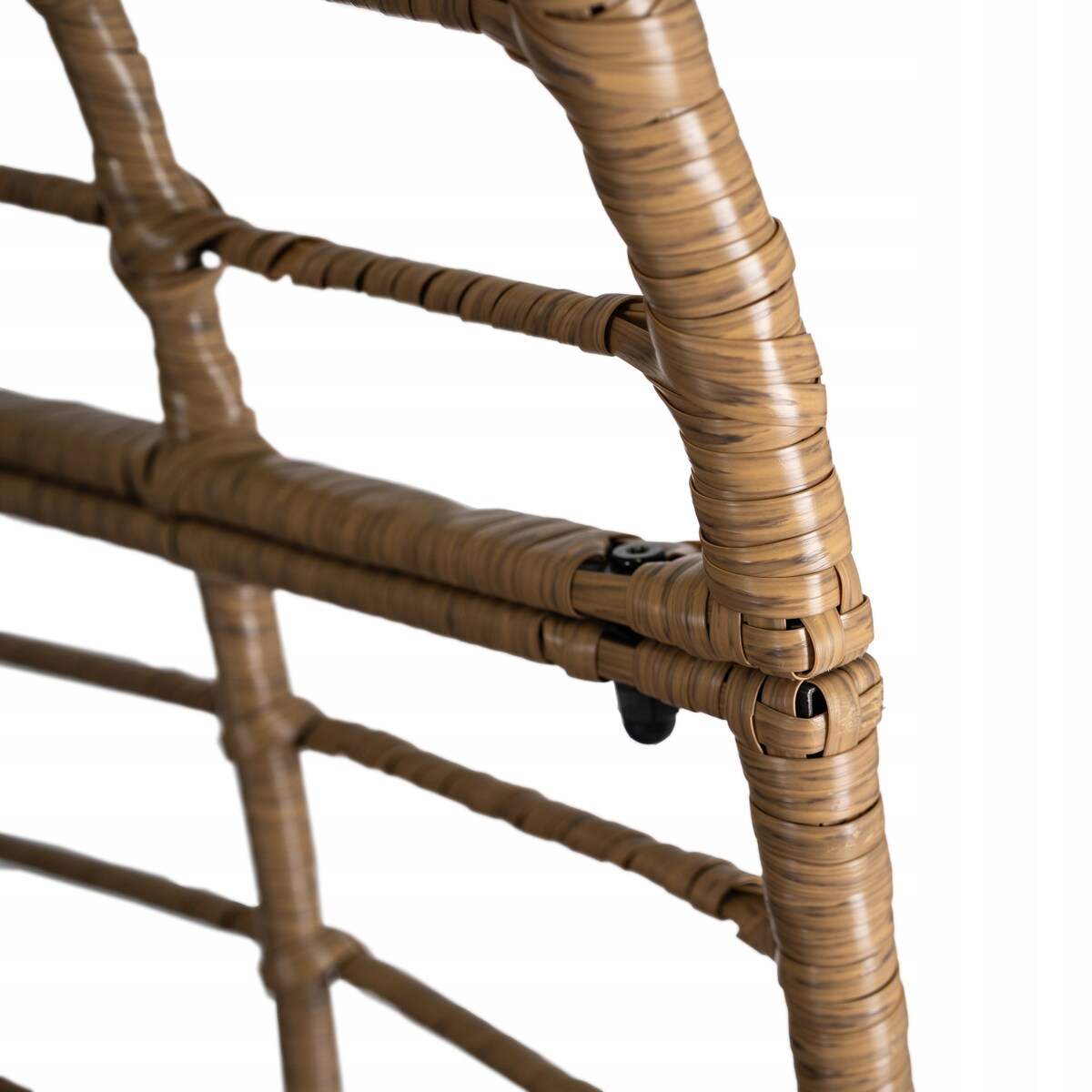 Fotel Ogrodowy Kokon Wypoczynkowy Rattanowy Na Taras MADISON szary