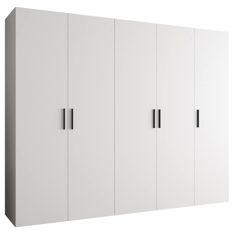 Szafa uchylna otwierana BARI 1 250 wys. 202 cm Biały + u. Czarny