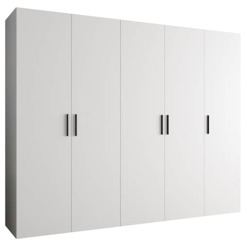 Szafa uchylna otwierana BARI 1 250 wys. 202 cm Biały + u. Czarny