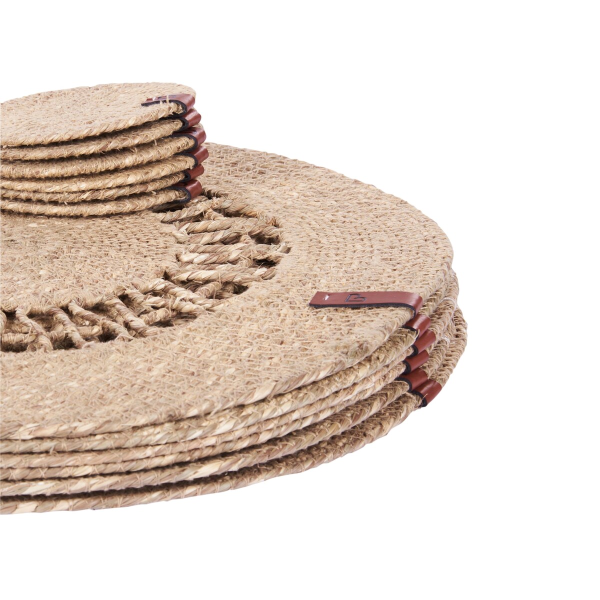 Zestaw 12 podkładek na stół PEPPERBERRY Naturalny Trawa morska