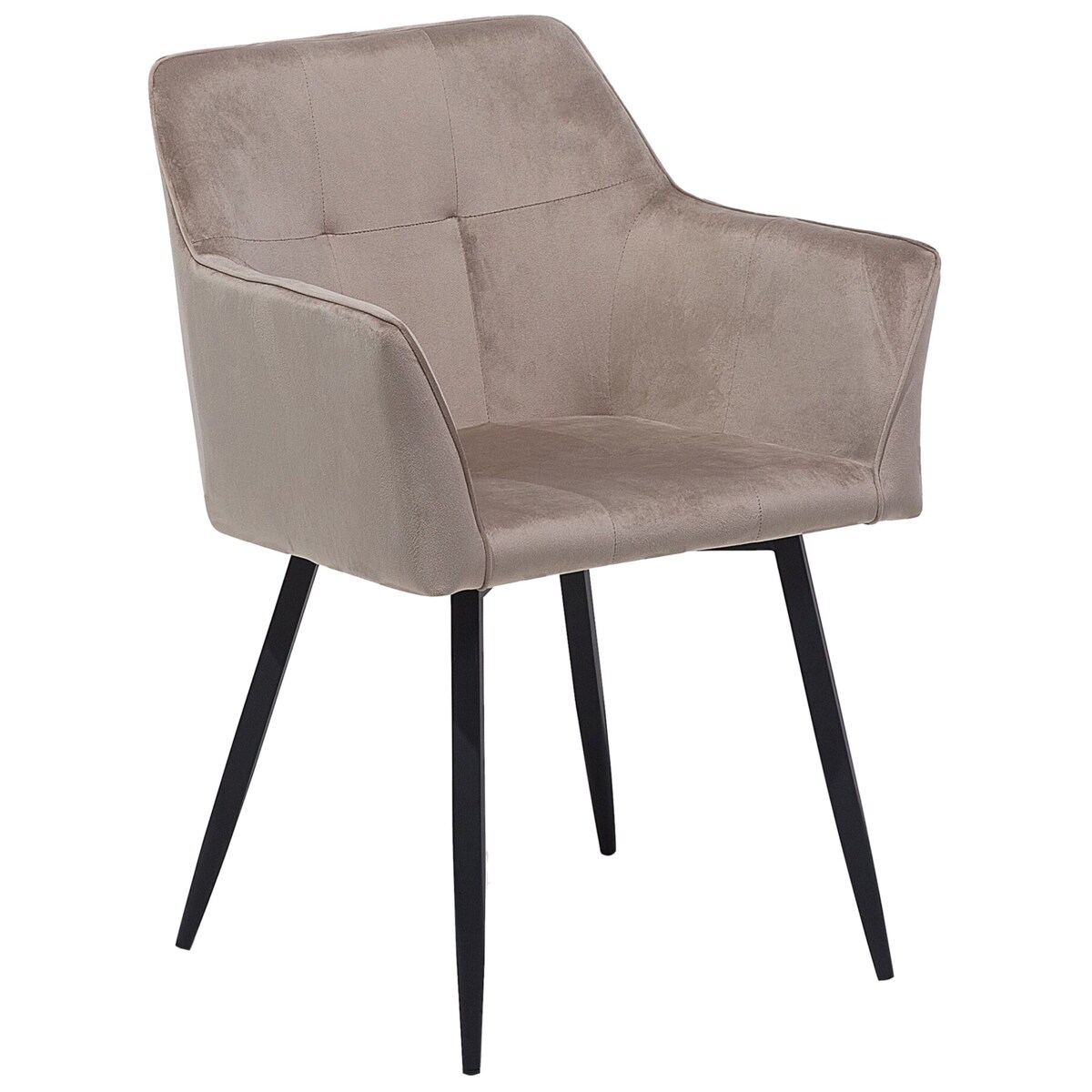 Zestaw 2 krzeseł welurowy beżowoszary JASMIN