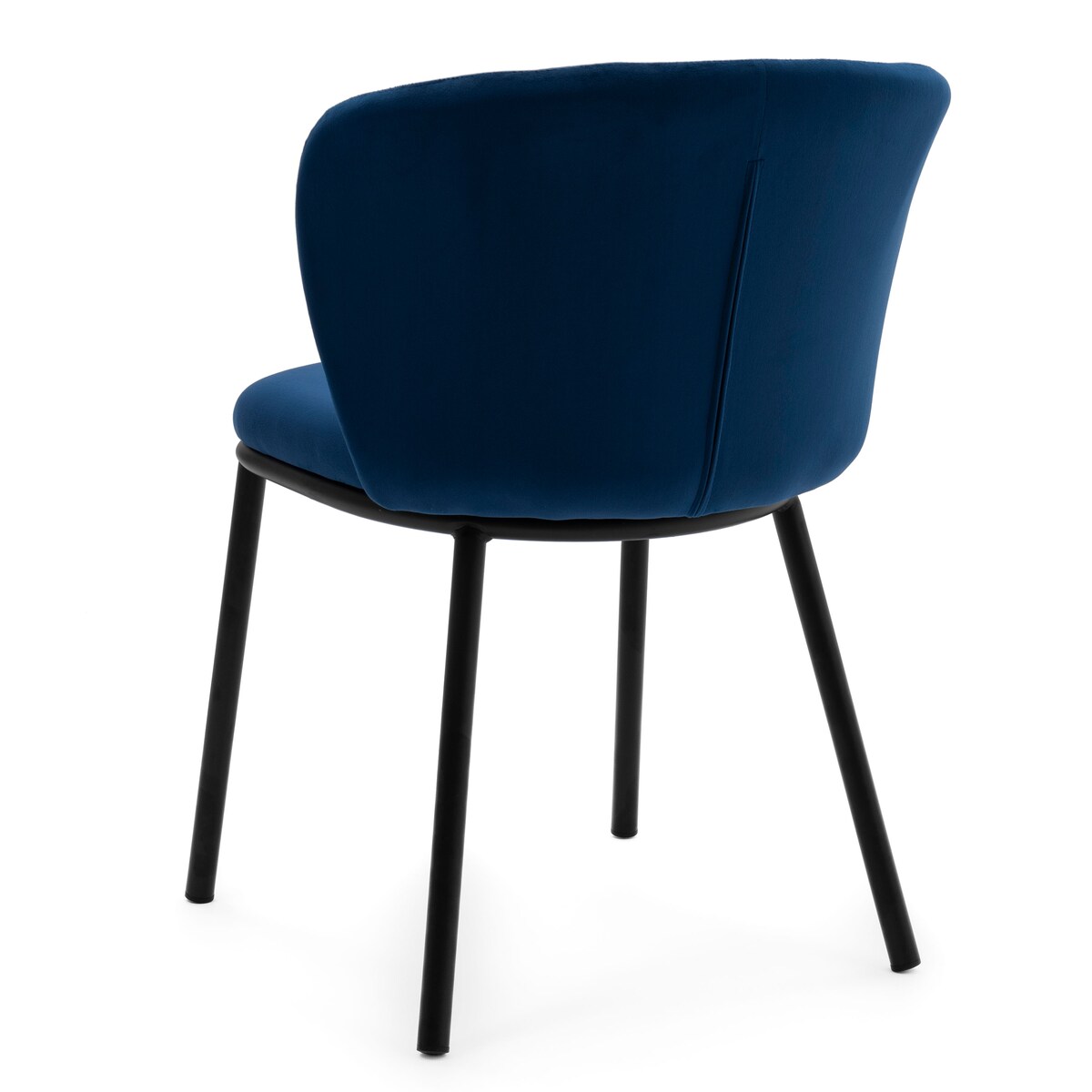 KRZESŁO TAPICEROWANE WELUROWE DO SALONU JADALNI GLAMOUR GRANATOWE BARI