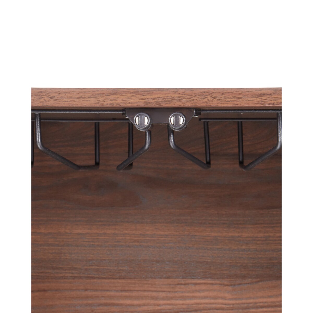 Szafka ze szklaną gablotą ciemne drewno TULLAMORE