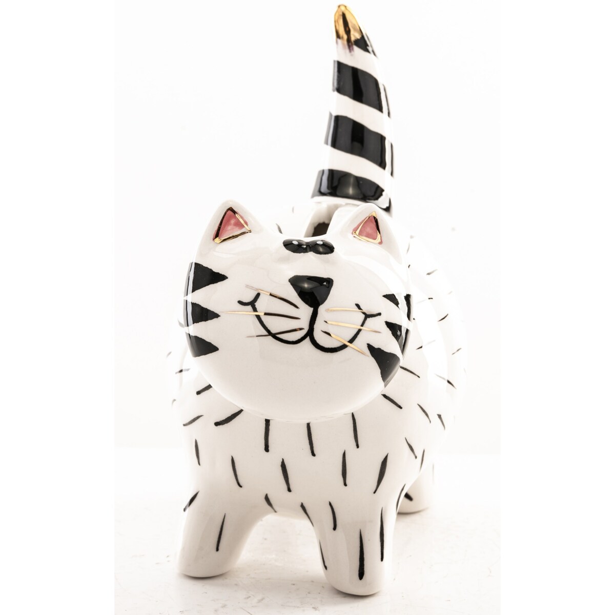 Skarbonka ceramiczna - 14,5x13x7,5 cm kotek GATTINO-2