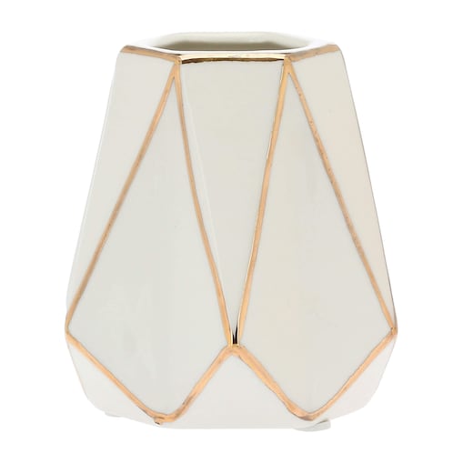 Porcelanowy wazon Cubismo - Beżowy, S