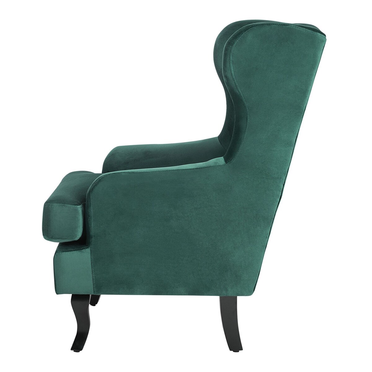 Fotel uszak welurowy zielony ALTA