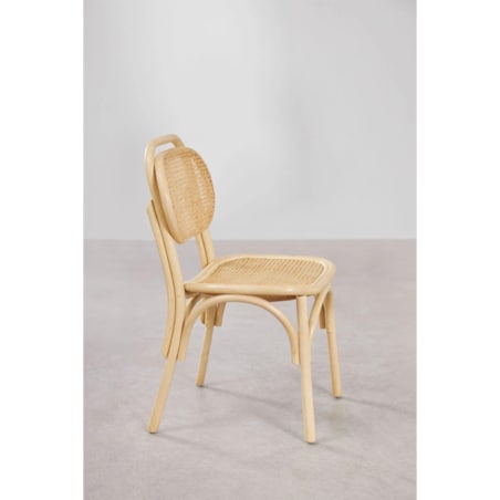 Krzesło do jadalni z rattanu i plecionki wiedeńskiej California