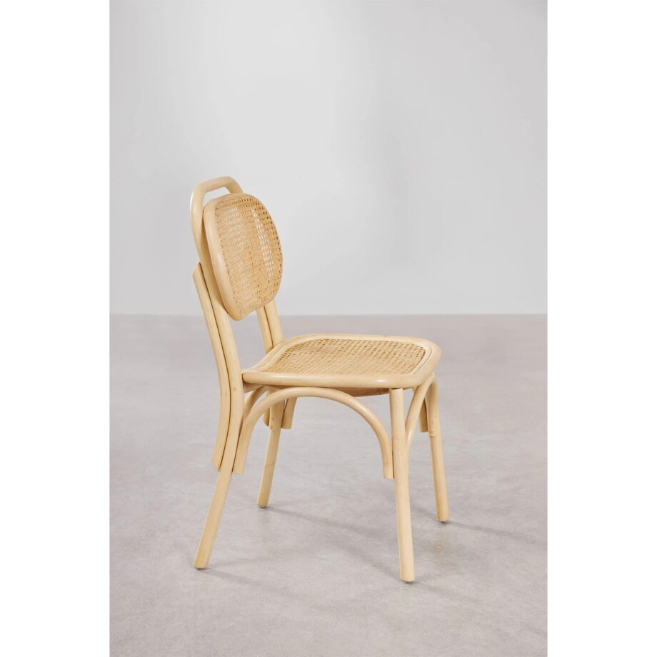 Krzesło do jadalni z rattanu i plecionki wiedeńskiej California