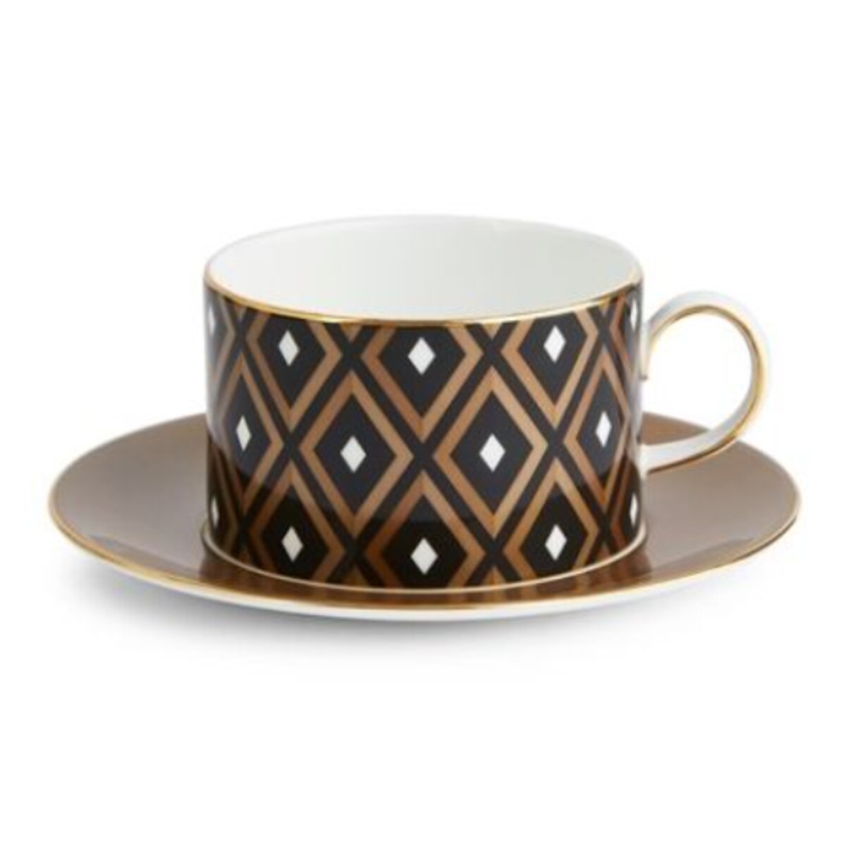 Filiżanka ze spodkiem do herbaty Geometric Gio Gold Wedgwood