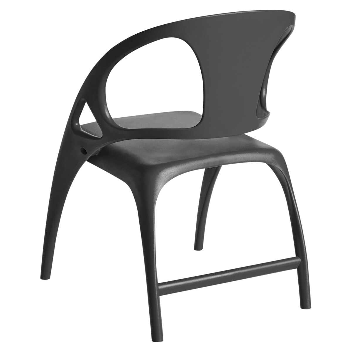 Zestaw 4 krzeseł ogrodowych Składane NEMI Czarny