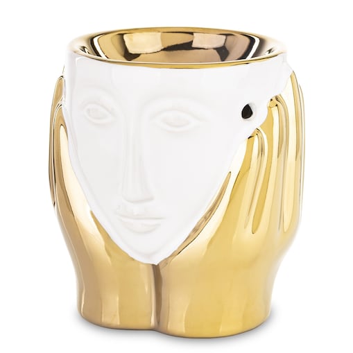 Kominek zapachowy ceramiczny 11x11x9,5 cm MOYO twarz