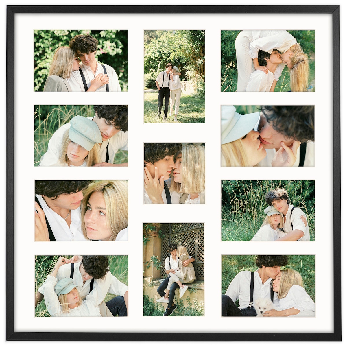 Ramka na zdjęcia 1x 10x10 10x 10x15 czarna galeria na 11 zdjęć multirama 50x50 FRAMAI