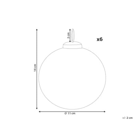 Zestaw 6 bombek szklanych różowy ASTRAL