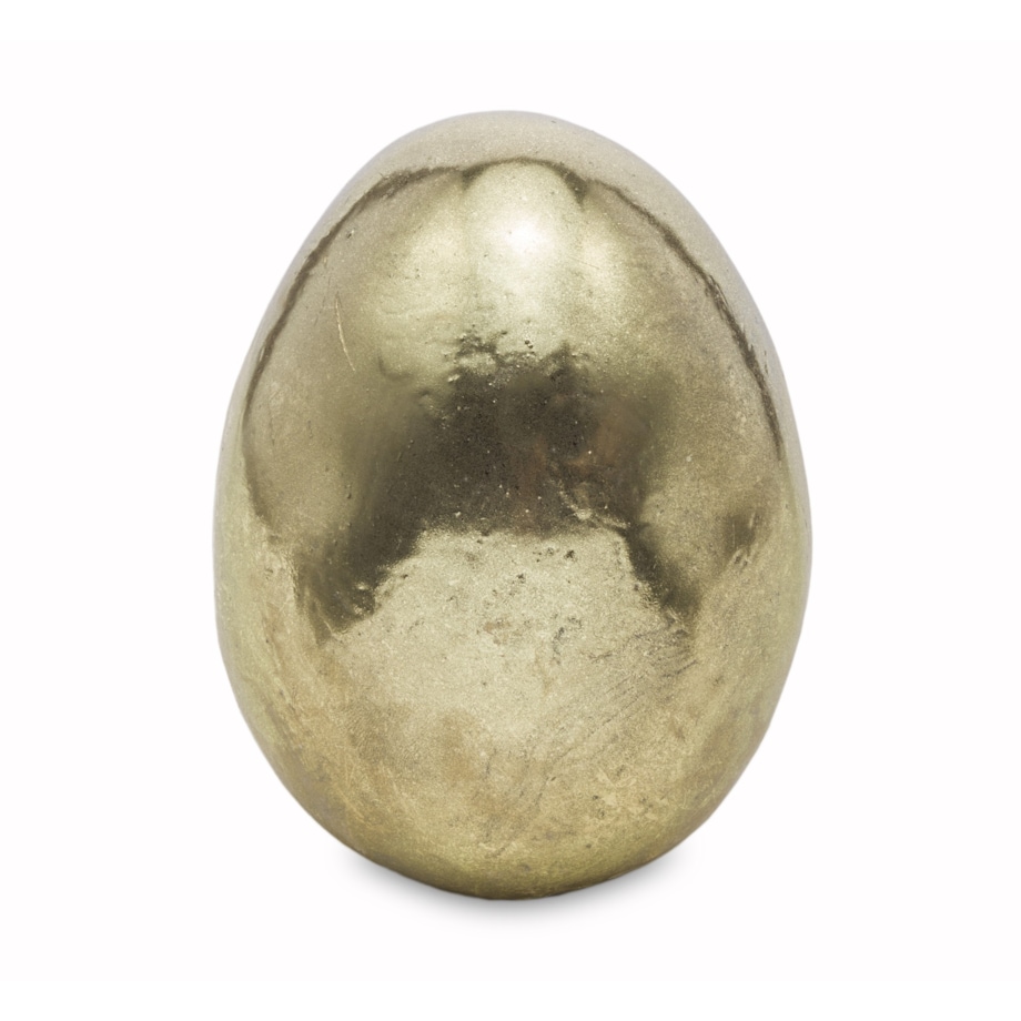 Dekoracja - złote jajko 11,5x9x9 cm SONA