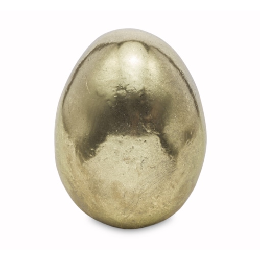 Dekoracja - złote jajko 11,5x9x9 cm SONA