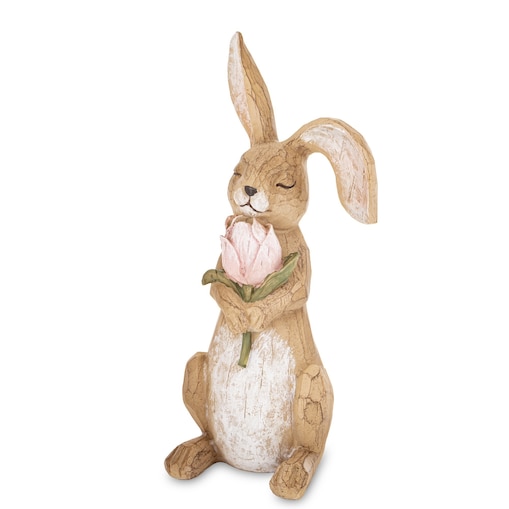 Dekoracja - króliczek z tulipanem 30x13x12 cm LEPRE - II