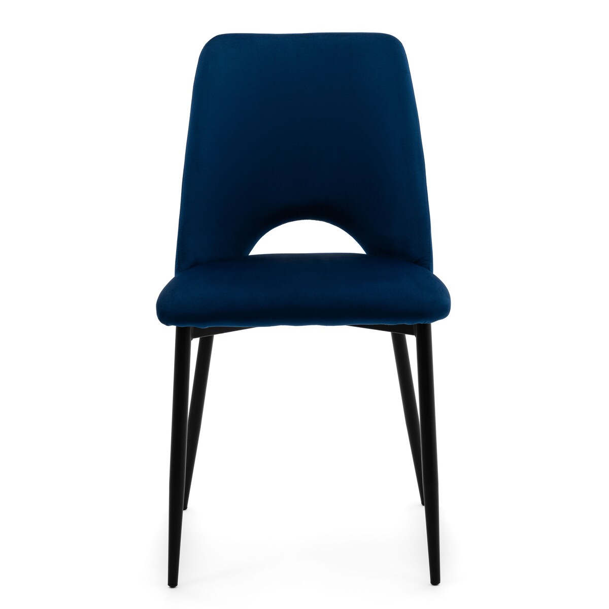 KRZESŁO TAPICEROWANE WELUROWE DO SALONU JADALNI GLAMOUR GRANATOWE ORO