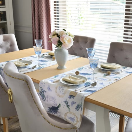 Podkładki dwustronne Lavender & Beige Gingham - 6 sztuk