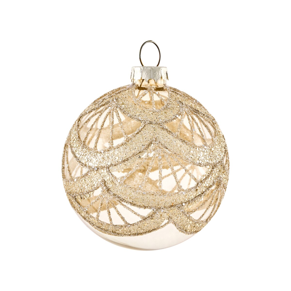 Zestaw 35 bombek BLING Szkło Złoty