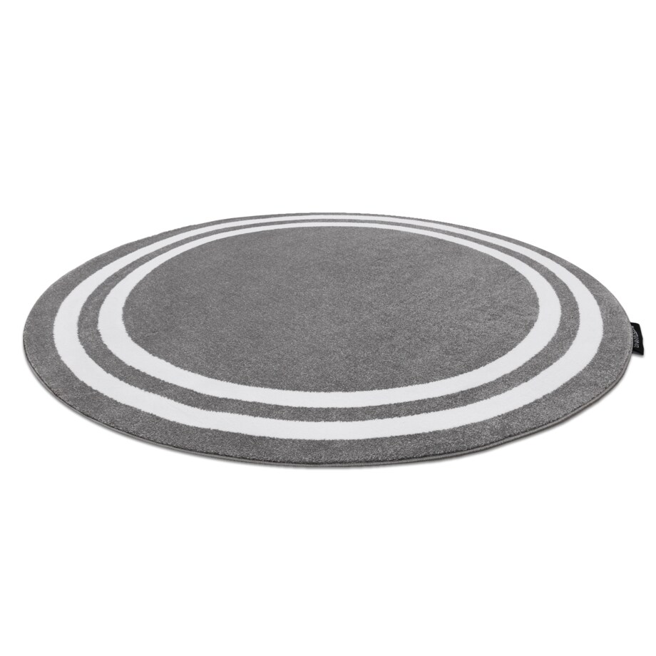 Dywan HAMPTON Ramka koło szary koło 160 cm