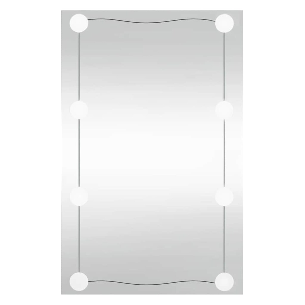 vidaXL Lustro ścienne z LED, 50x80 cm, szklane, prostokątne