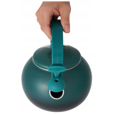 Czajnik Emaliowany Retro 2.2L Zielony Z Gwizdkiem Stal Węglowa Indukcja Gaz