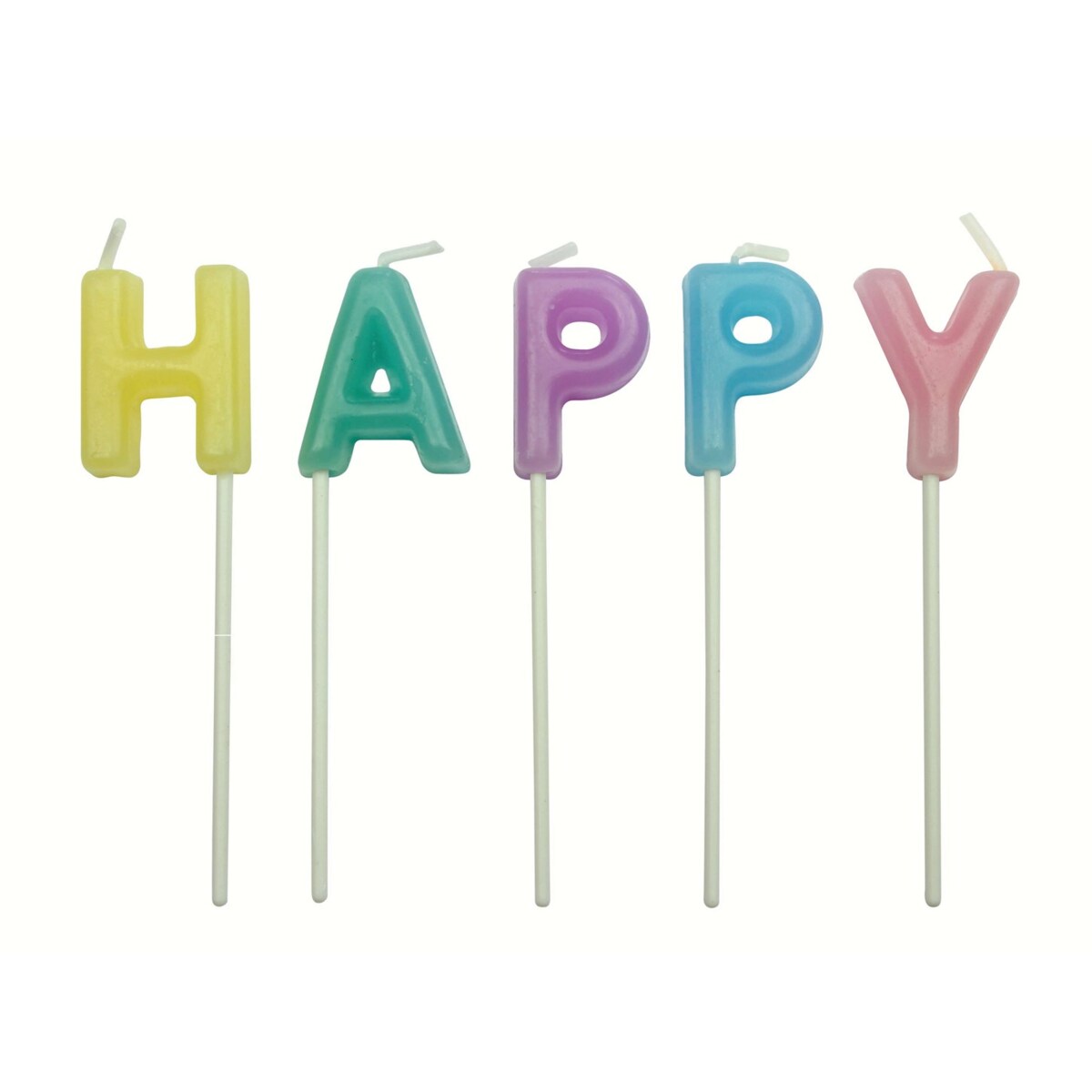 PME Świeczki urodzinowe Happy Birthday pastelowe