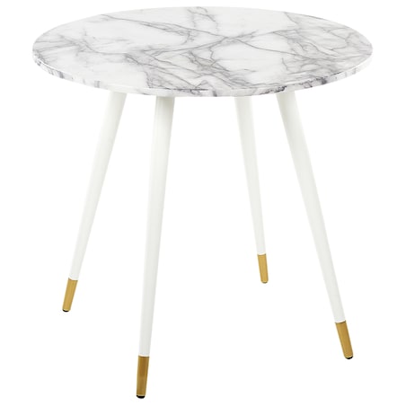 Stół do jadalni GUTIERE Biały marmur 80 cm 80 cm