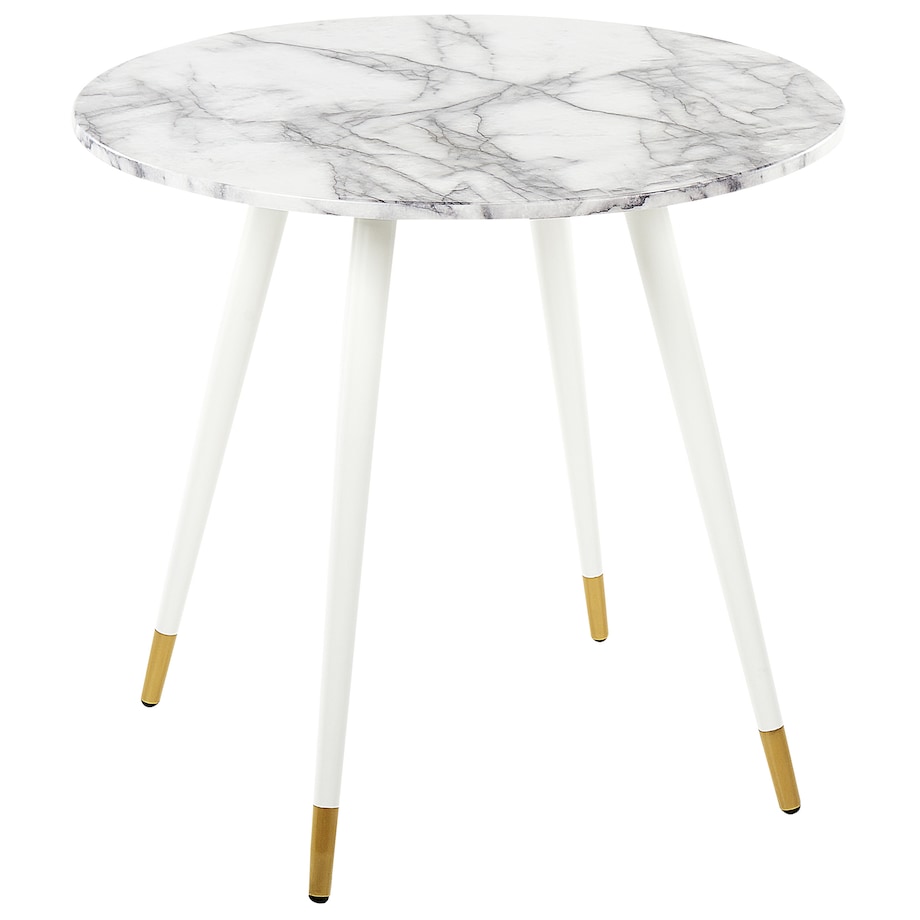 Stół do jadalni GUTIERE Biały marmur 80 cm 80 cm