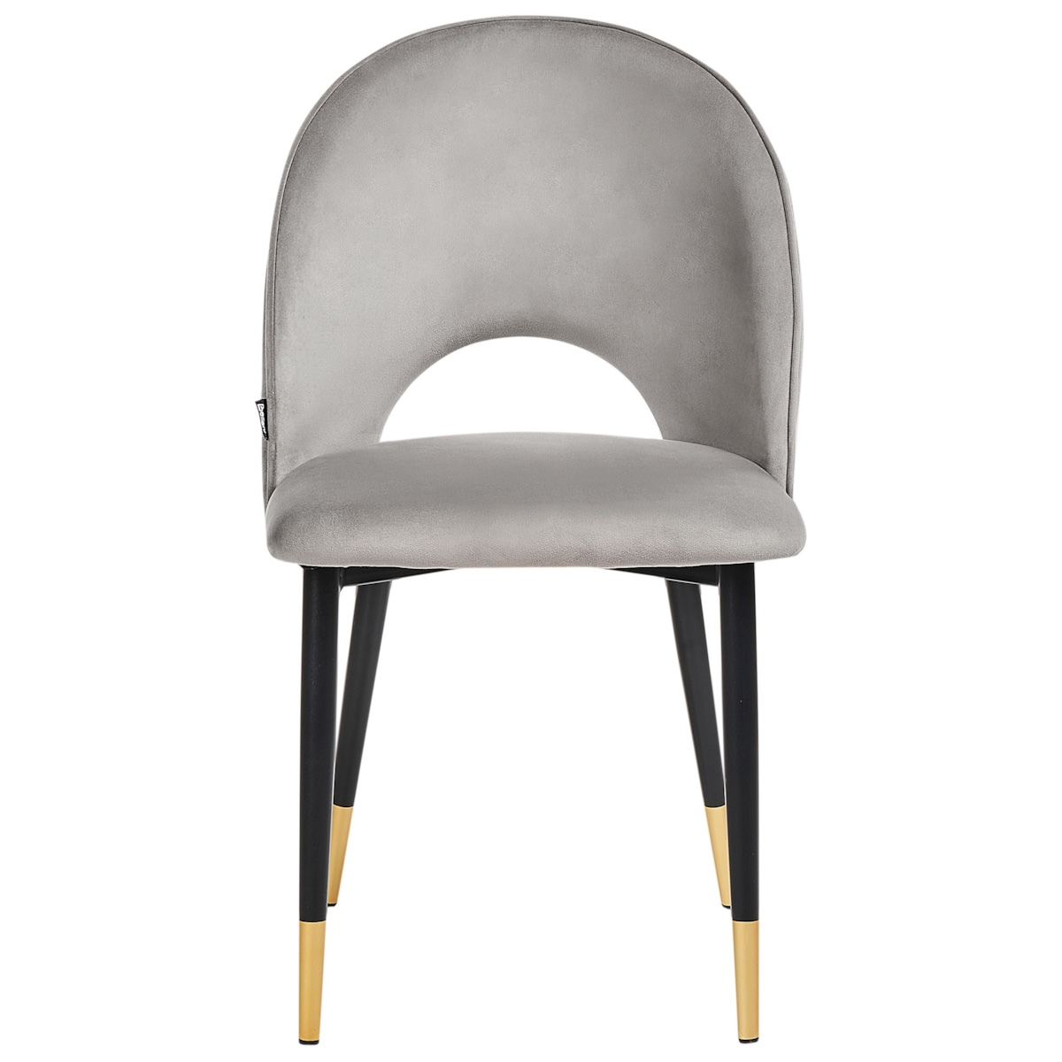 Zestaw 2 krzeseł do jadalni MAGALIA Welur Szary