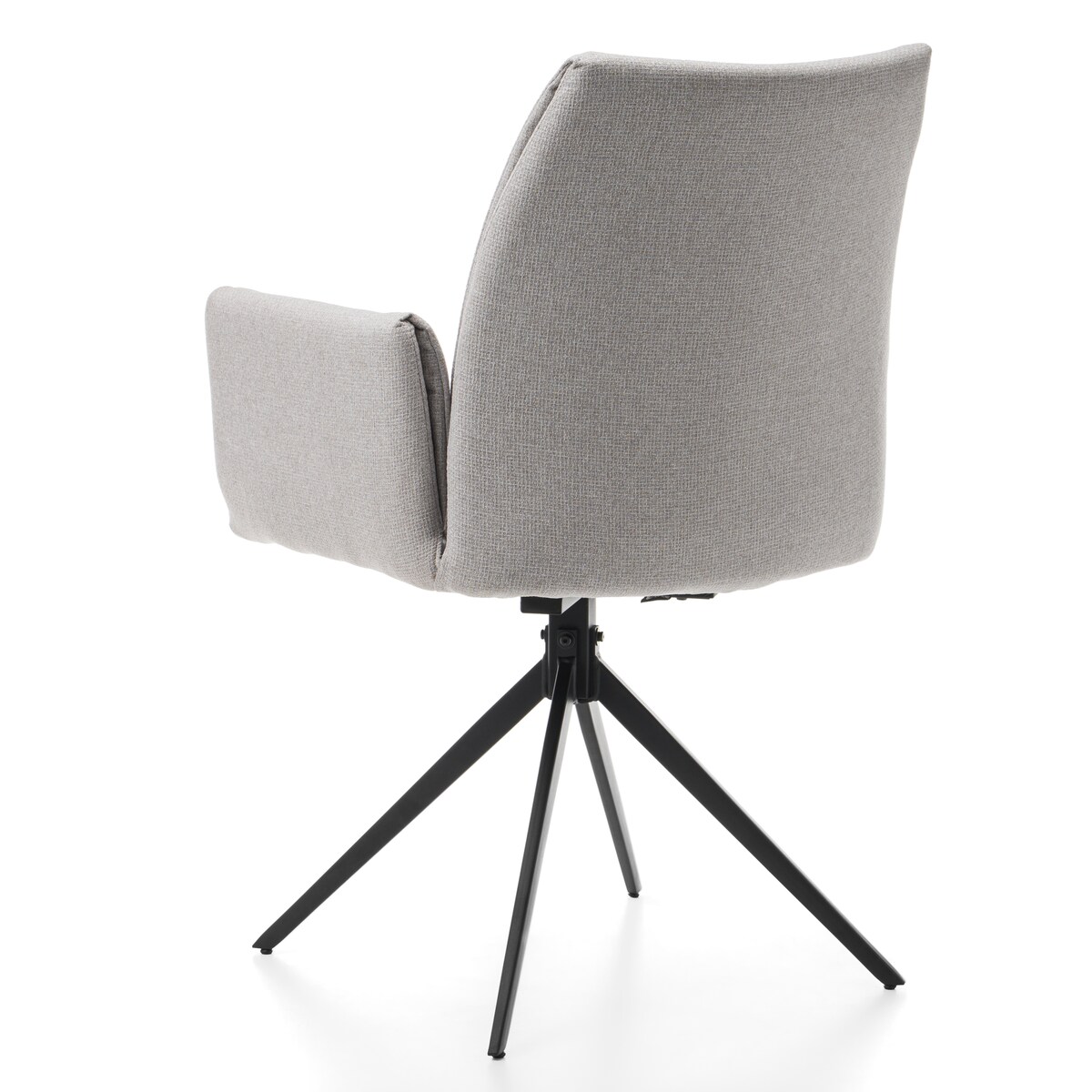 Krzesło tapicerowane tkanina typu sawana glamour do salonu PRATO szare