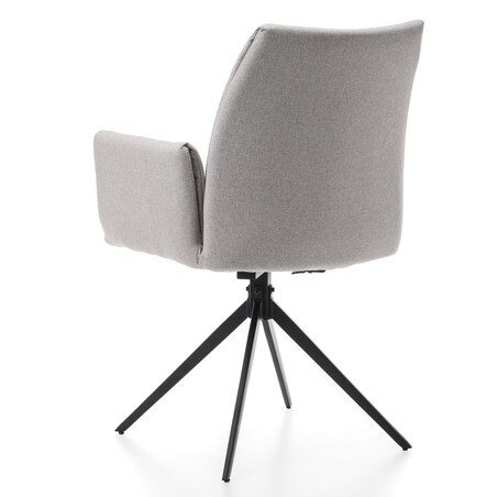 Krzesło tapicerowane tkanina typu sawana glamour do salonu PRATO szare