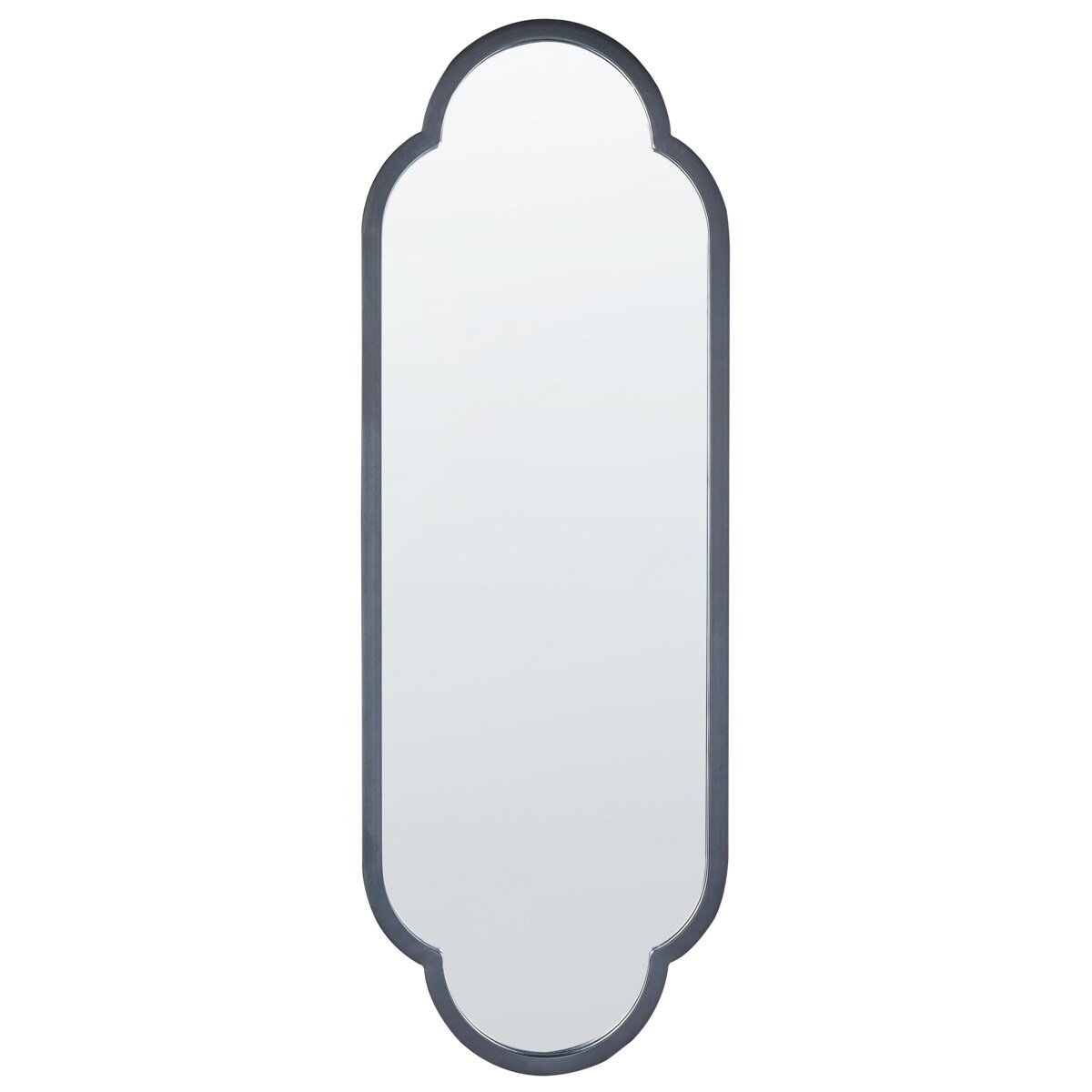 Lustro ścienne metalowe 36 x 102 cm czarne TROUY