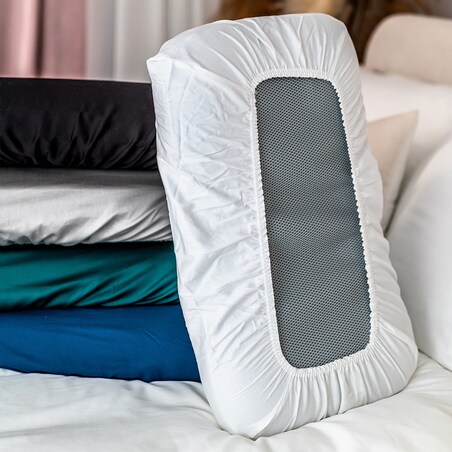 Poszewka uniwersalna na poduszkę piankową BIAŁA z gumką PAN MATERAC