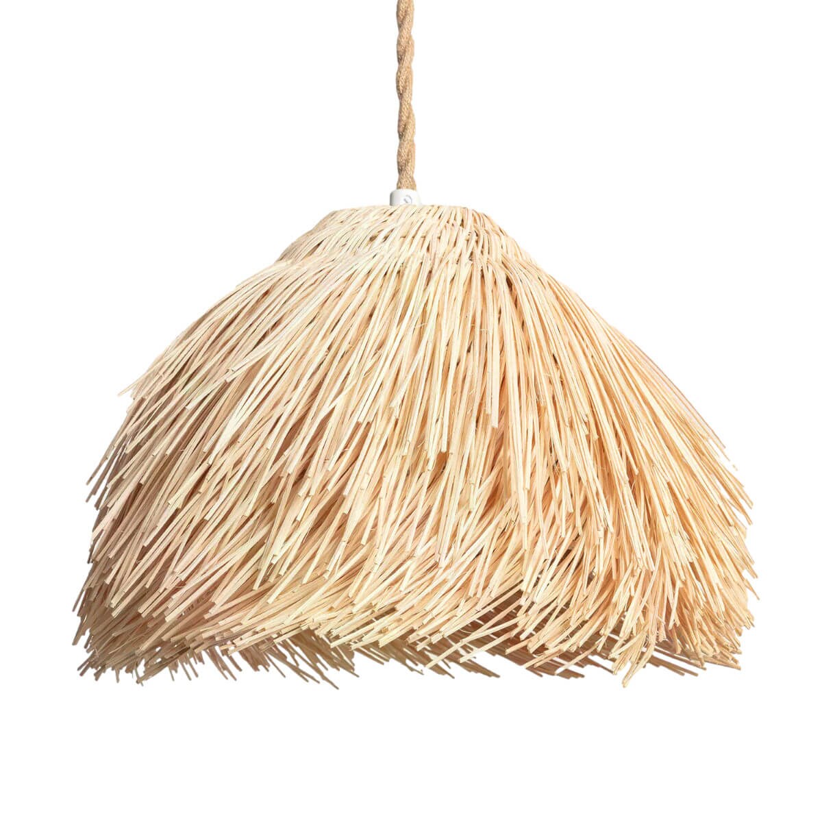 Zwieszana lampa Boho ABR-LW10-BH-E27 Abruzzo półokrągła ratan brązowa