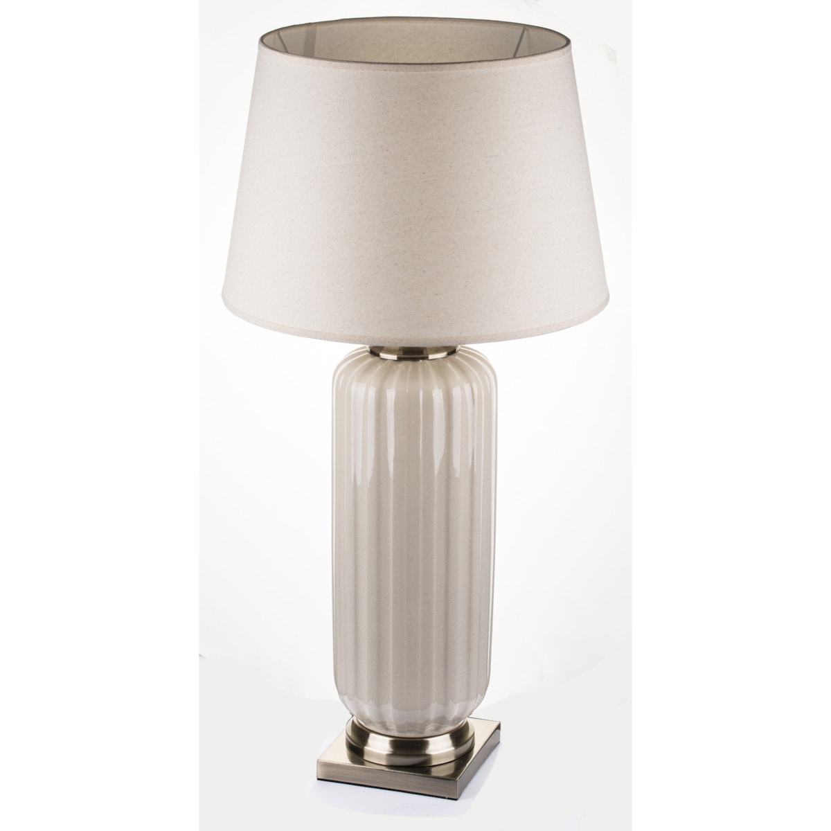 Lampa ceramiczna 91x45x45 cm beżowa DIGOMI
