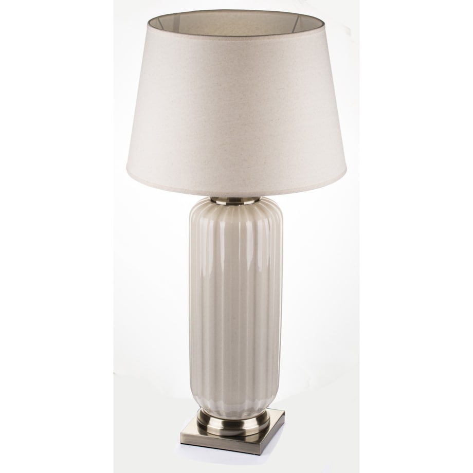 Lampa ceramiczna 91x45x45 cm beżowa DIGOMI