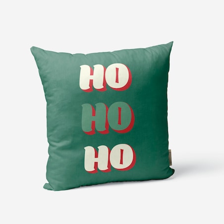 Poduszka świąteczna - Ho Ho Ho - zielona 45x45 cm